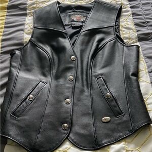 Harley-Davidson Women's Black Leather Vest
